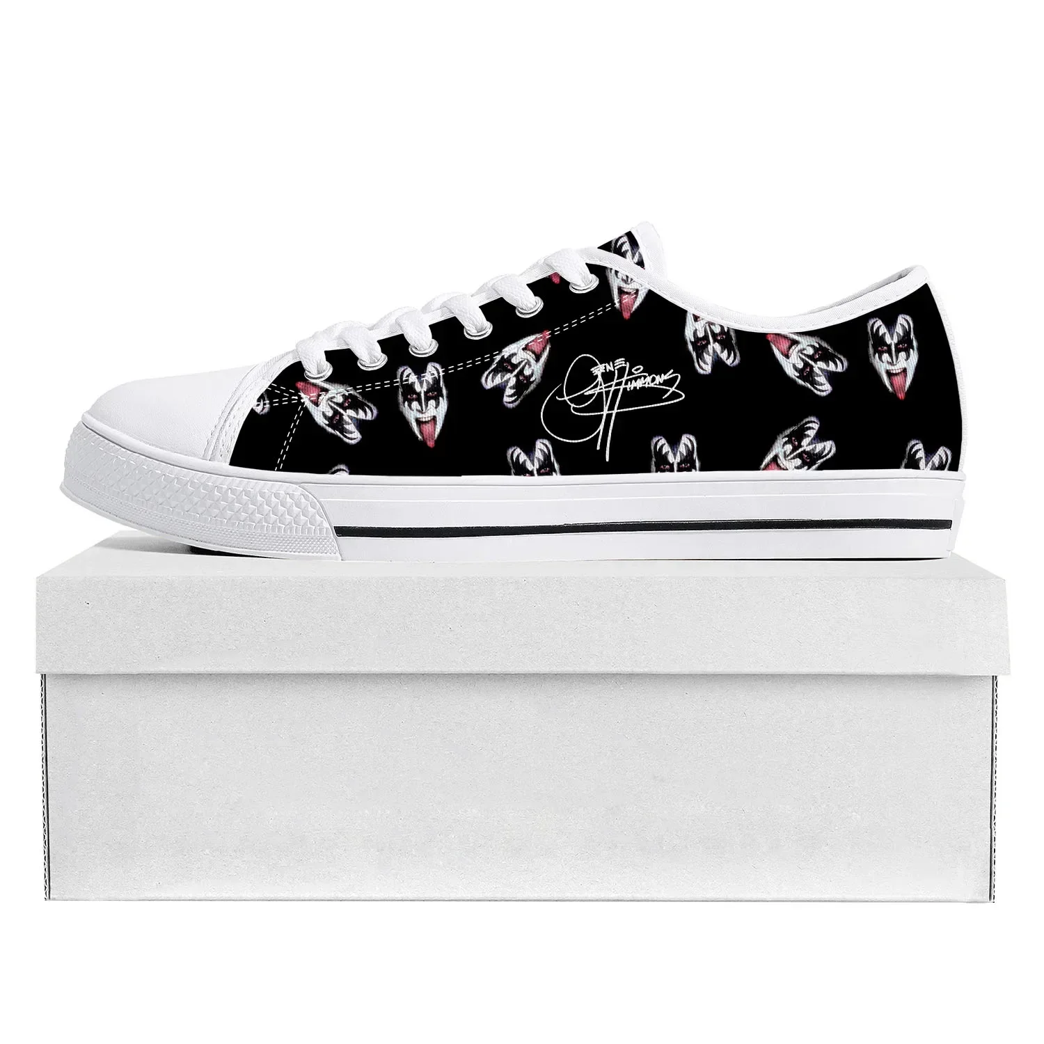 

Кроссовки Gene Simmons Singer Low Top для мужчин, женщин и подростков, повседневные парные кеды из канваса, обувь на заказ