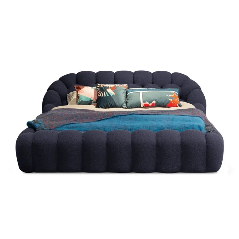 

Light luxury double bed 1.8M master bedroom soft bag fabric