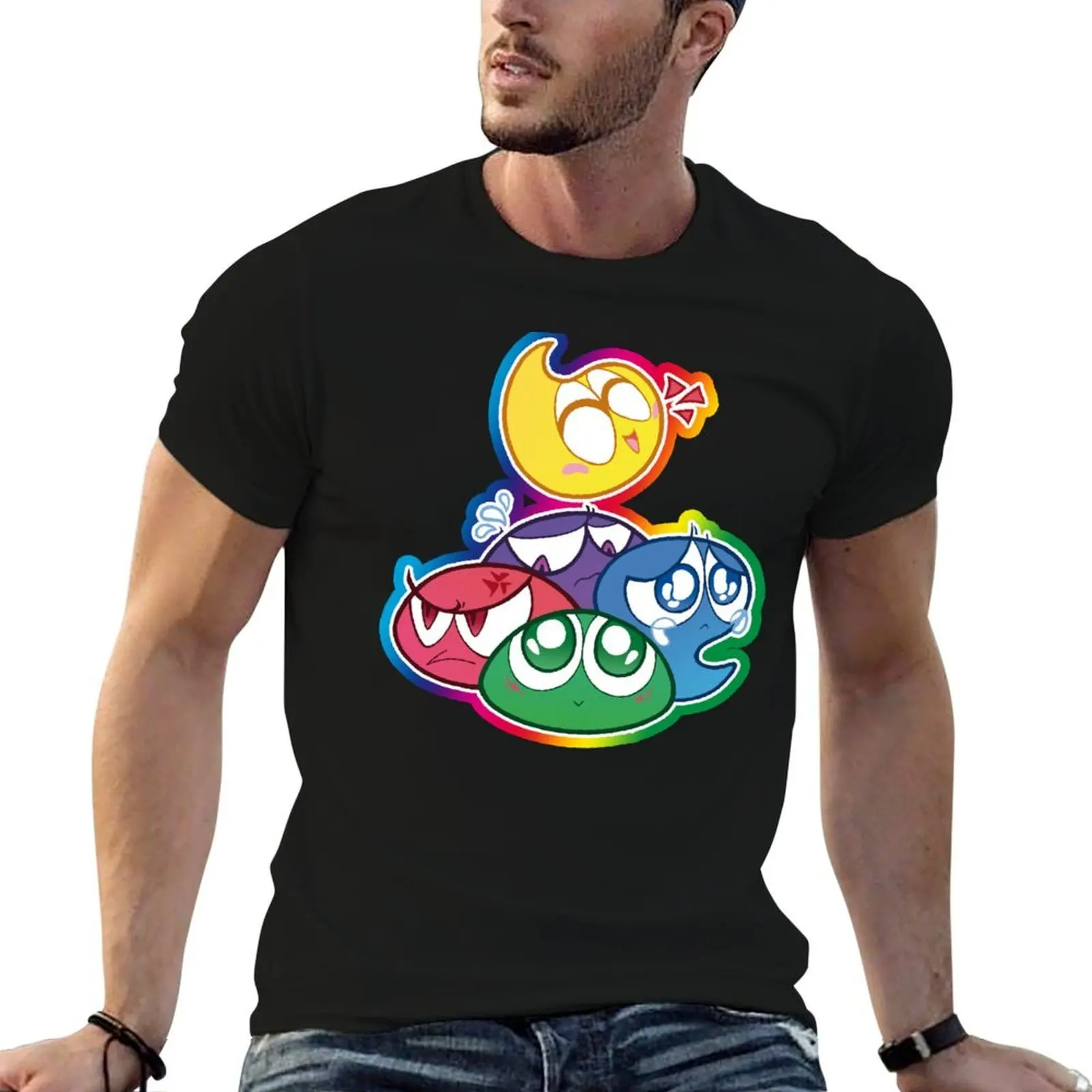 

Puyo Pop! T-Shirt anime t shirts for man t shirts for man pack cotton t shirt for man T-shirt