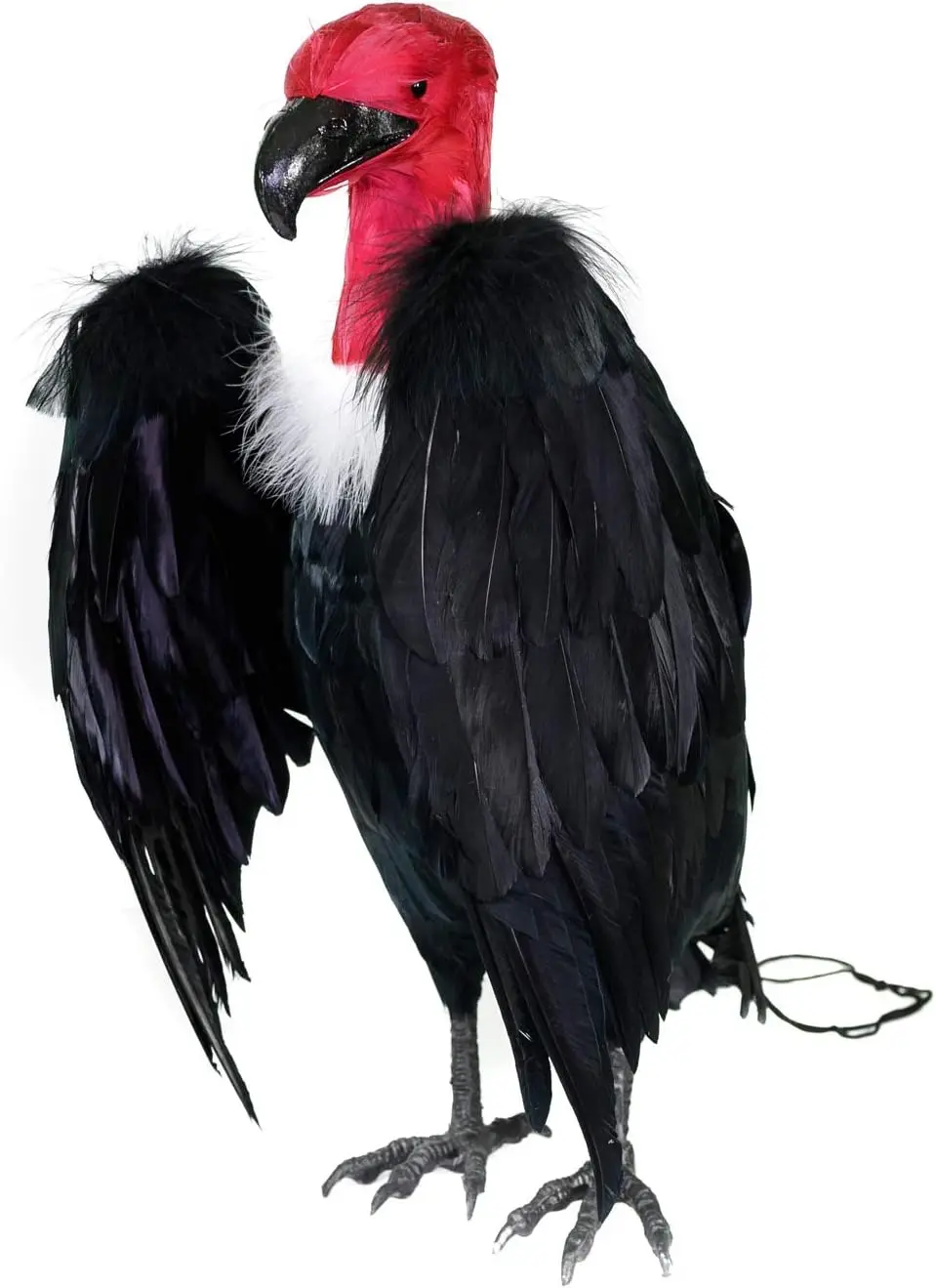 18'' Large Hanging Fake Vulture Simulated Full Feathered Realistic Vulture Scarecrow for Yard Roofs Trees Signal Tower