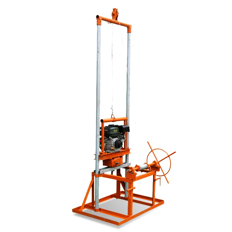 جهاز حفر دوار صغير محمول بعمق 80 متر للبيع المباشر من المصنع قابل للتخصيص لآبار المياه
