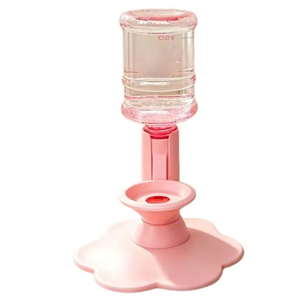 Adjustable Height Automatic Cat Water Dispenser Non-Slip Stable Wide Base Pet Water Bowl Leak Proof Suction Cup Anti Tipping