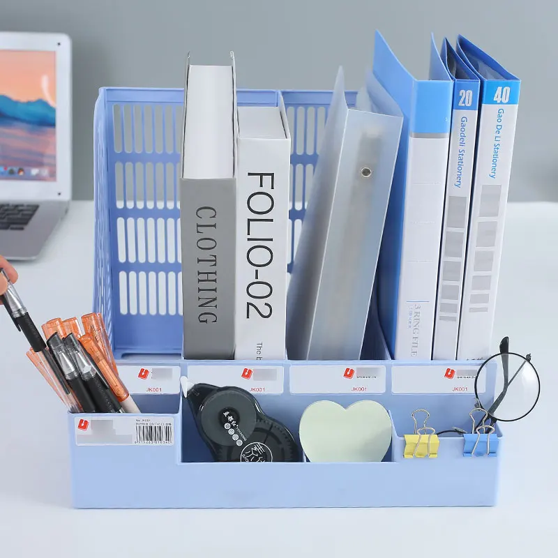 1 pack, thickened, quadruple file bar, desktop file shelf, storage box, pencil holder frame, file box, high-end office supplies