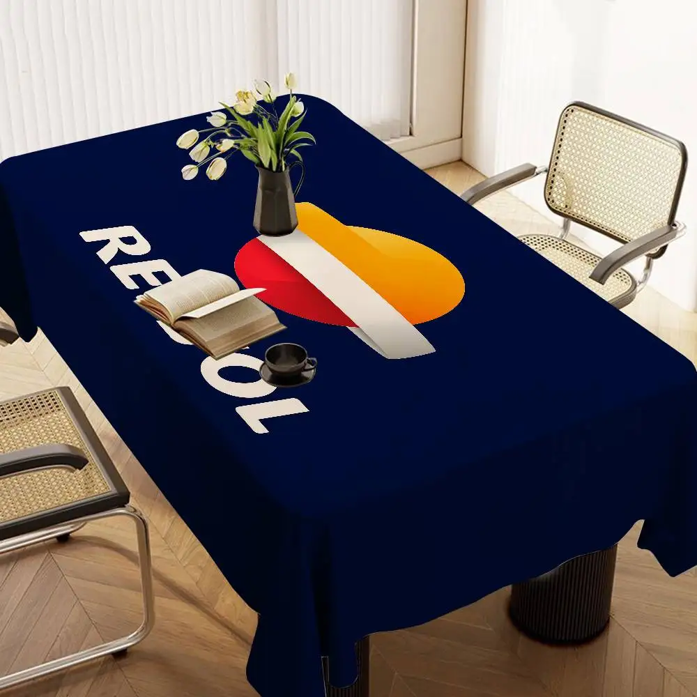 Oil R-repsols Waterproof Rectangle Tablecloth Fiesta Home Decor Dining Room Decor Reusable Table Cover Party Supplies
