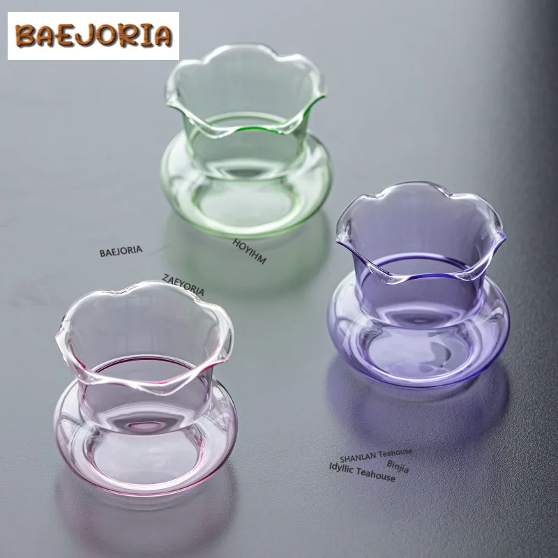 High Borosilicate Glass Jianshui Aesthetic Washing Cup Bowl Tea Residue Bucket Household Chaxi Drinkware Accessories Ornaments