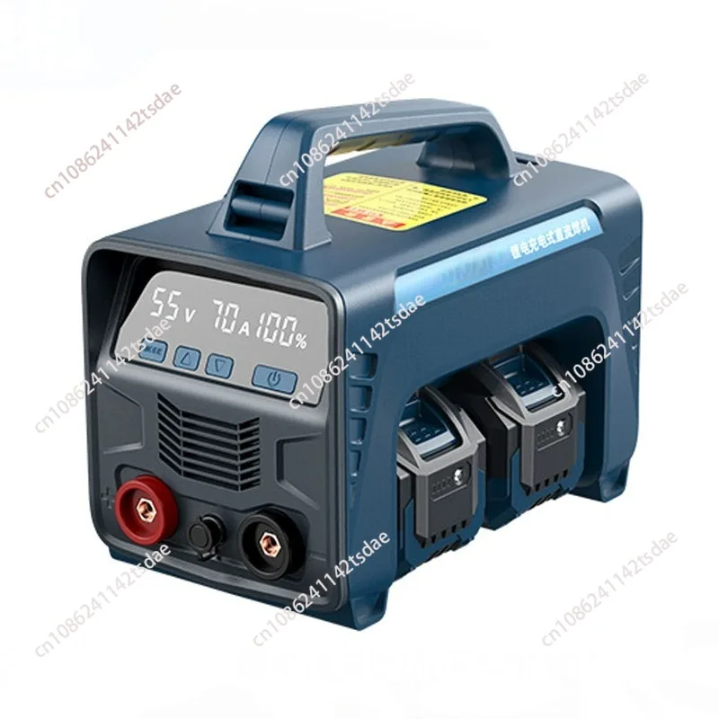 

Портативный беспроводной сварочный аппарат постоянного тока с питанием от аккумулятора, светодиодный дисплей, цифровой сварочный аппарат с двумя батареями