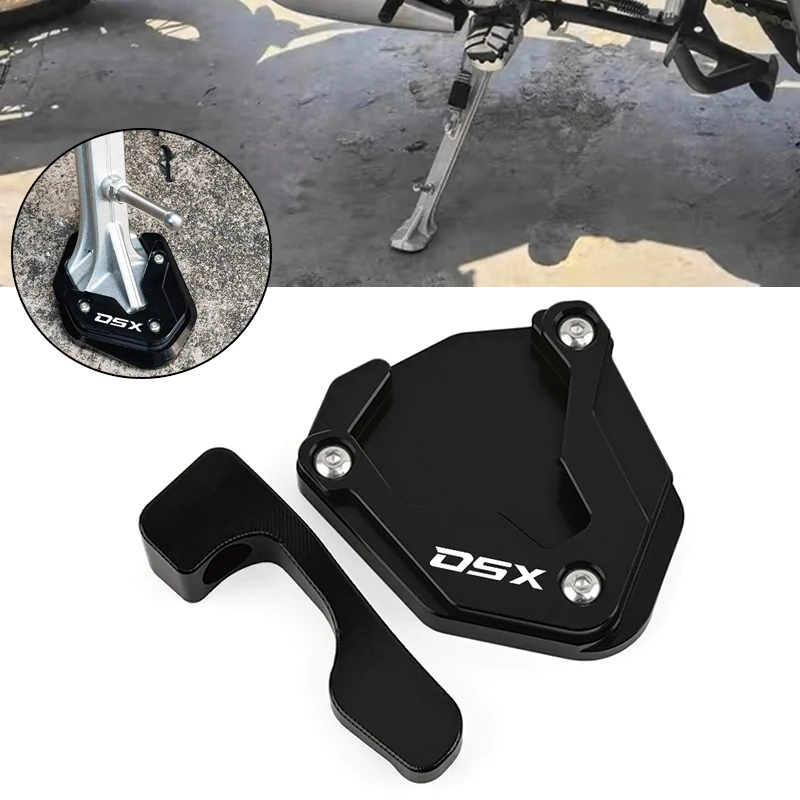 2026 New Motorcycle Auxiliary Column Side Stand Support Pad Kickstand Enlarger Extension Plate Fit For 800DSX Rally 800 DSX