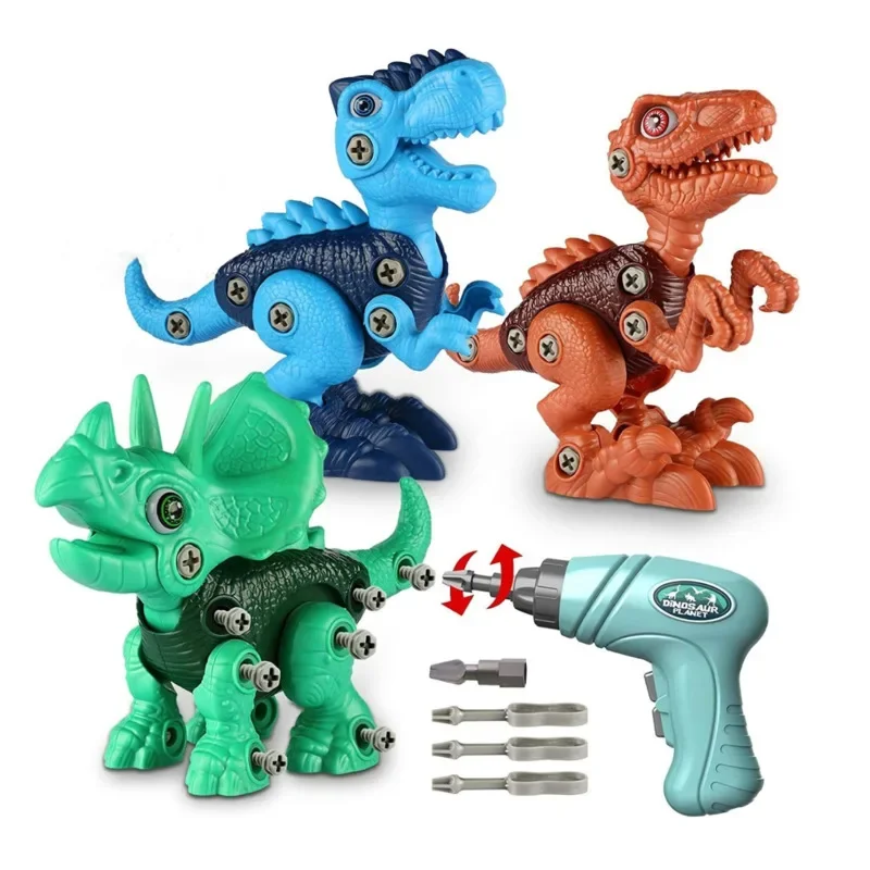 Nut And Screw Dinosaur Toy Building Educational Transformation Robot Children's Gift DIY Assembled Plastic Model Toys New