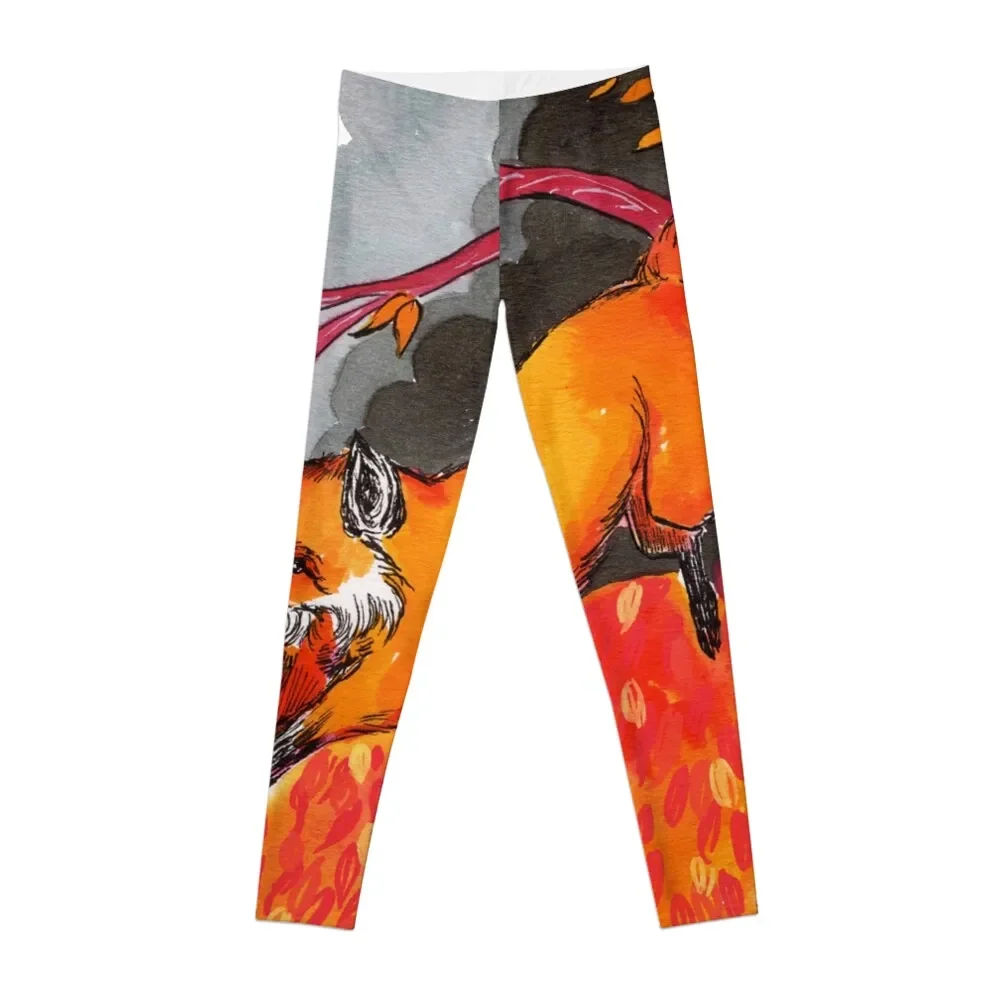 

Self destruct Fox Leggings Sports female legings for fitness Womens Leggings