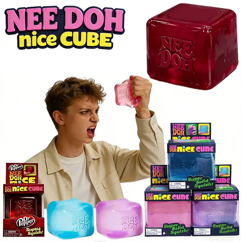 NEW Hot Nee-Sch Nice Cube Sensory Squeezing Toy Cube for Stress relief and Fingertip Release Toy for Adult Pinching and Playing！