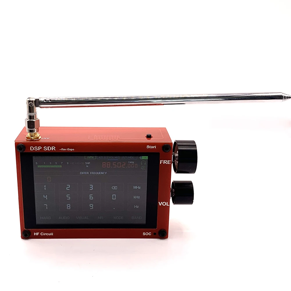 Malachite Receiver Optimized for RF Monitoring Applications with 3.5 Inch Capacitive Display and Metal Housing
