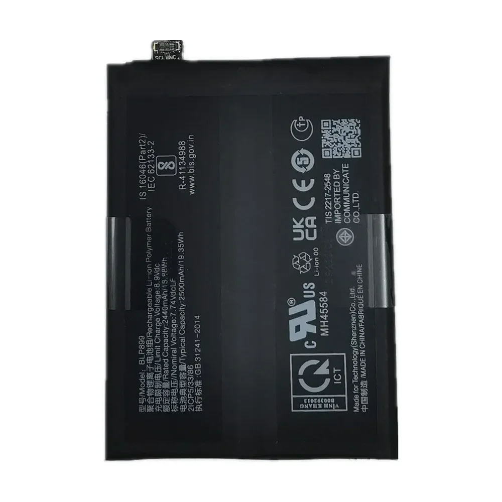 High Quality 1+ Original Battery BLP899 For OnePlus 10Pro 10 Pro Phone Replacement Batterie Battery 2*2500mAh Fast Shipping