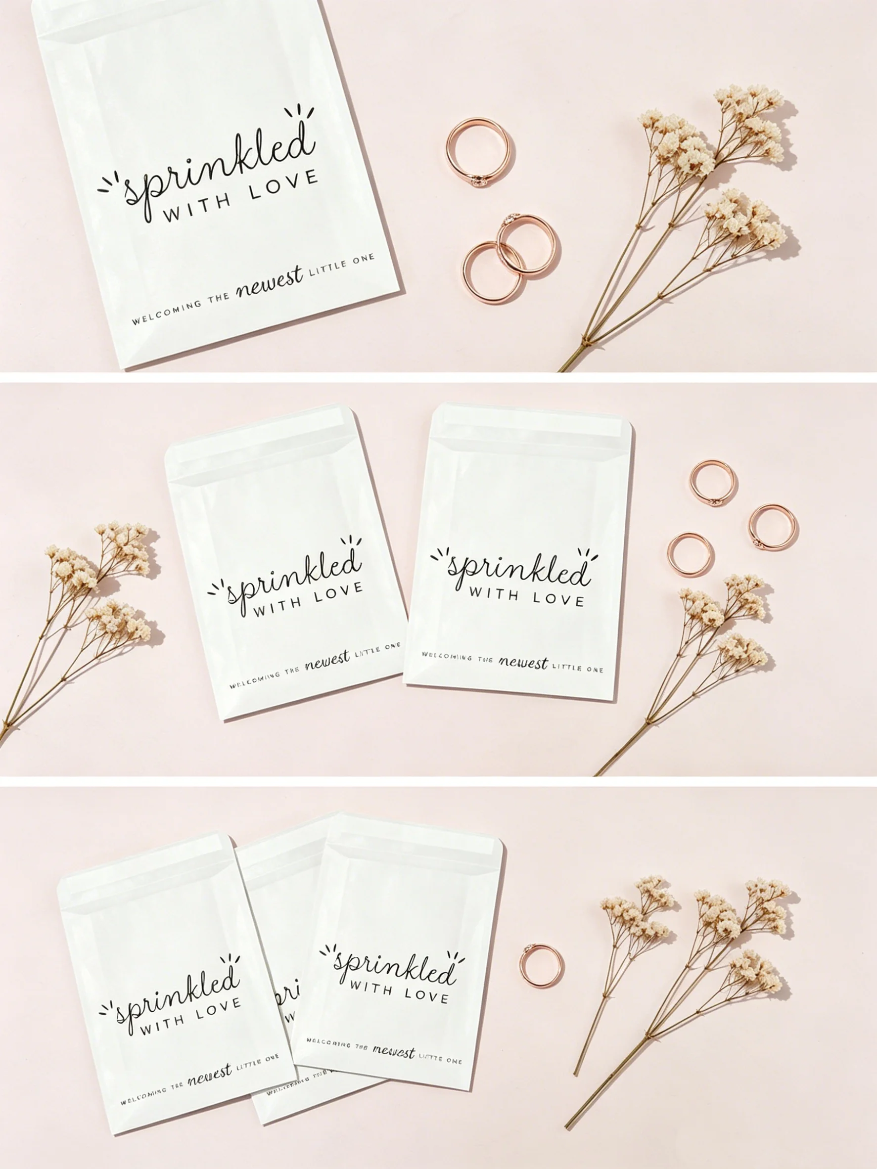 

Sprinkled With Love Baby Shower Favor Bags Custom Donut Cookie Candy Buffet Pouches Wedding Party Supplies