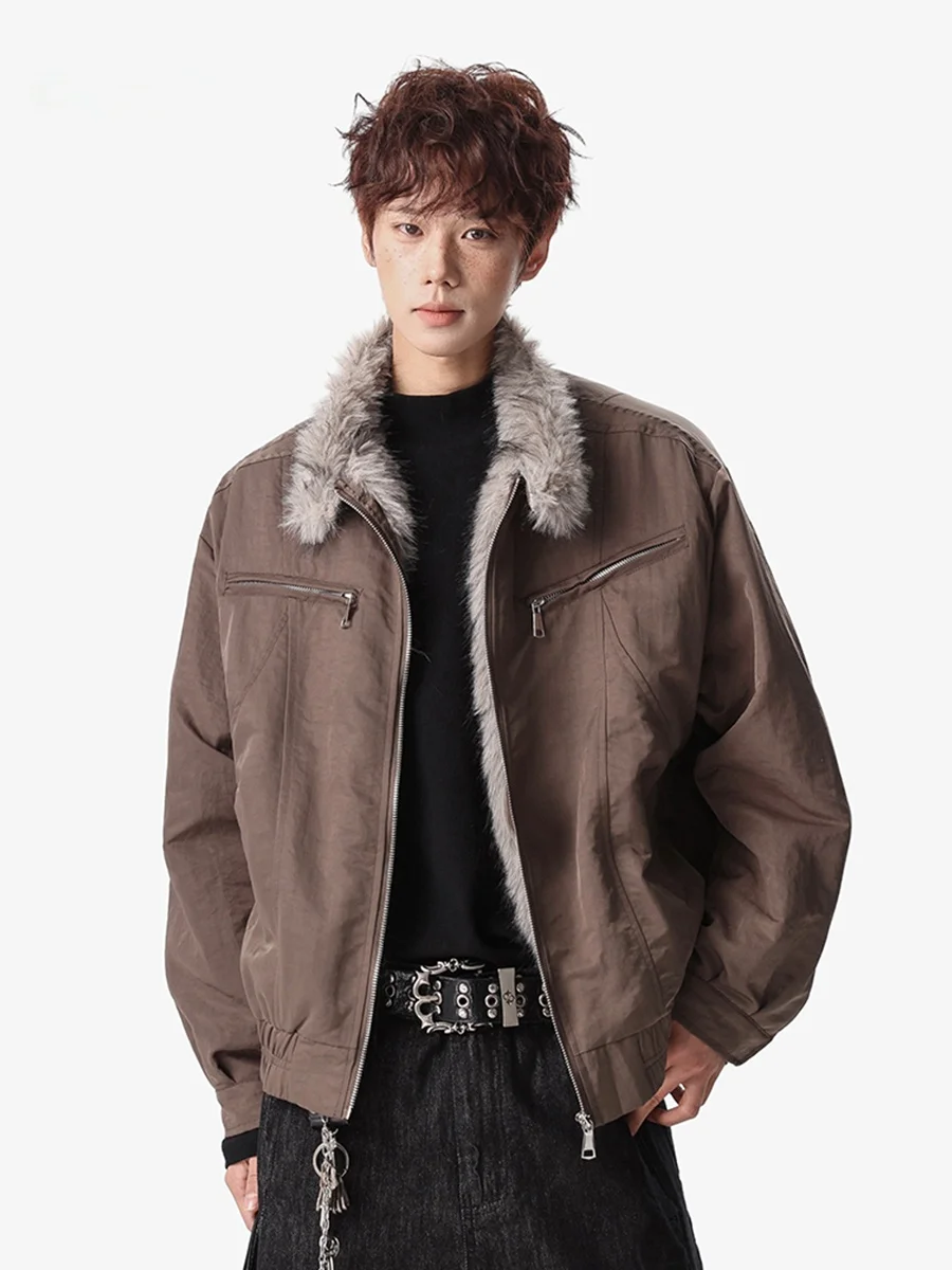 

Утепленная мужская хлопковая куртка в американском ретро-стиле, зимняя теплая рабочая одежда, модная куртка-харрингтон с воротником-стойкой, длинный рукав