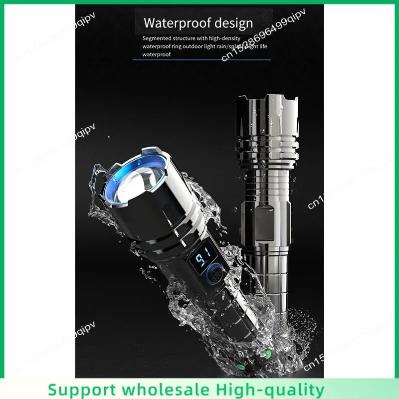 ABSF Mountain Adventure Emergency Flashlight Multi-Functional Hand Held Torch Rechargeable Ultra-Long Battery Life Flashlight Du