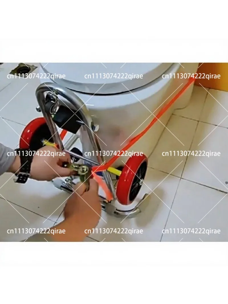 Toilet auxiliary installation artifact positioning mobile folding portable labor-saving trolley easy to install