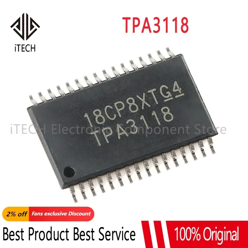 10pcs/lot Original TPA3118 TPA3118D2DAPR HTSSOP32 TPA3118D2 Audio Amplifier Chip 100% New and Genuine in stock