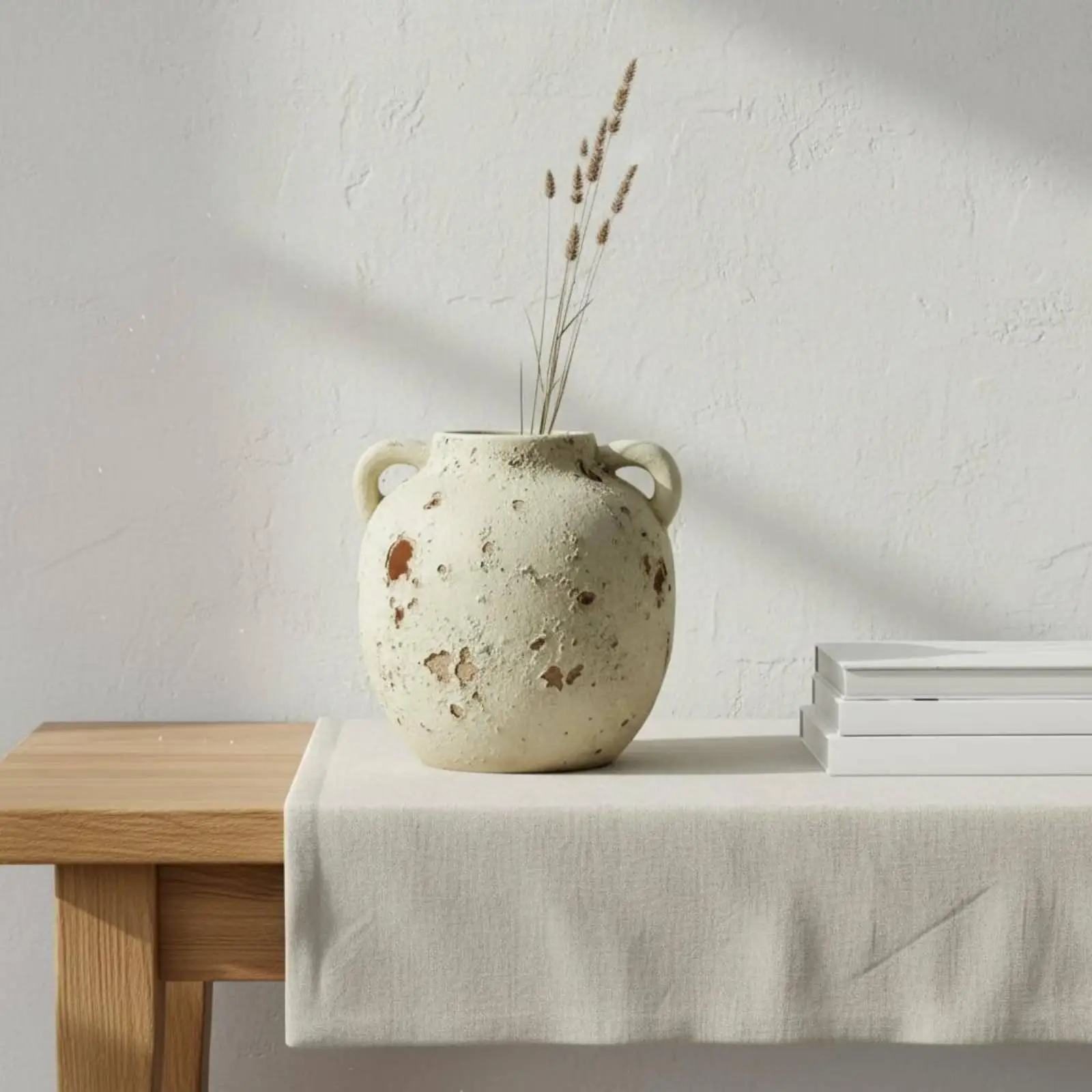 Rustic Tranquility Vase Dried Floral Holder Rustic Ceramic Vase Artisanal