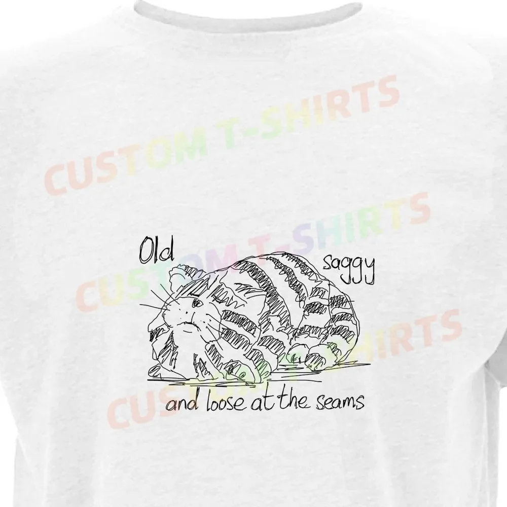 

46 14_Bagpuss Fans' comic-style hand-drawn pattern T-shirts for both men and women in summer
