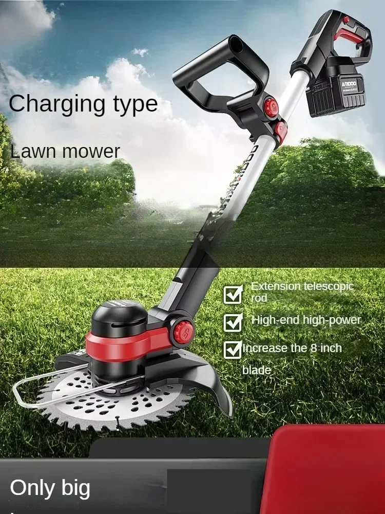 Small Handheld Electric Grass Trimmer, Rechargeable Lawn Mower