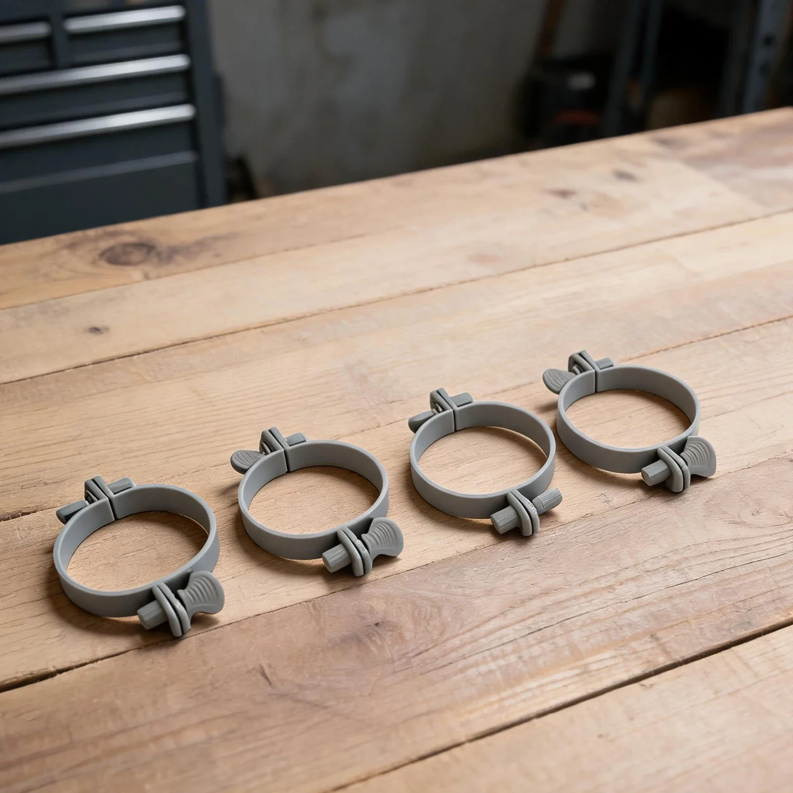 4 Piece 1-1/4 inch Plastic Pool Hose Clamps Compatible with For Intex Pool Systems for Leak Resistant Connections
