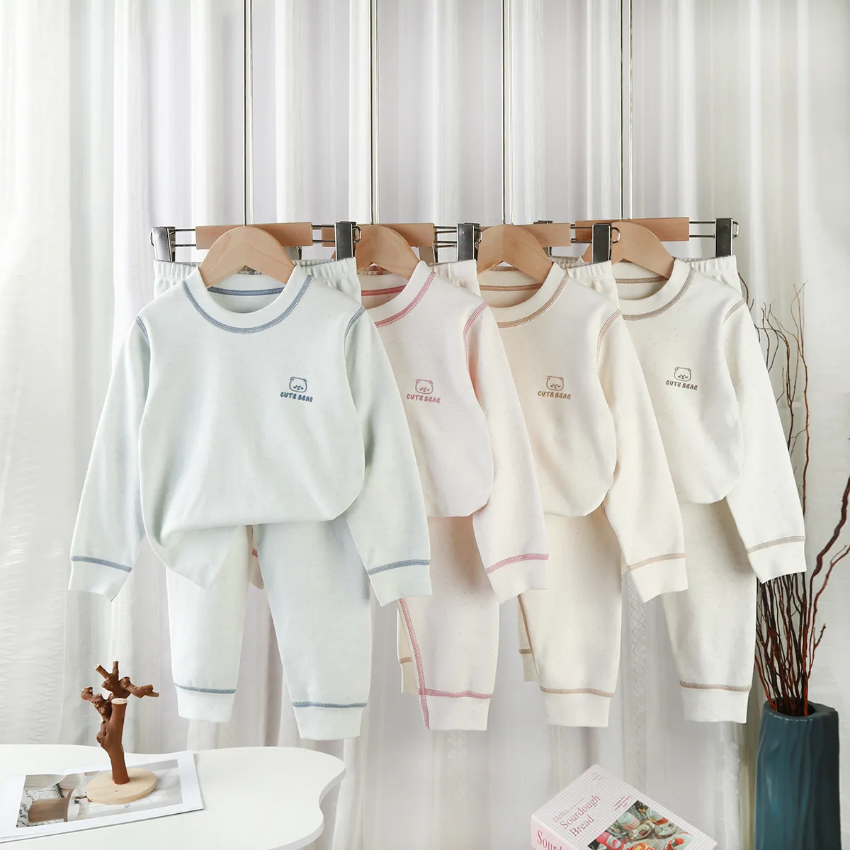 Baby Boys Girls Pajamas Autumn Bear Children's Clothing Sleepwear Cotton Pyjamas Sets For Kids