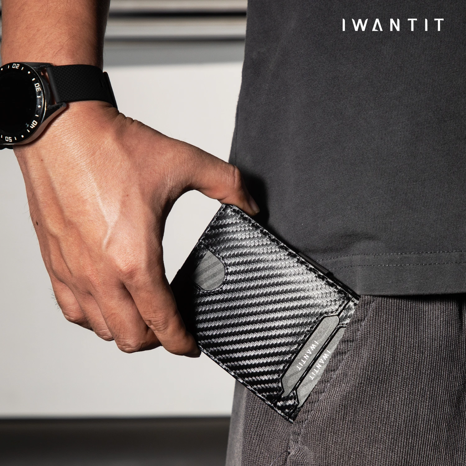 IWANTIT Leather Card Wallet for Men & Women | 5 Static + 1 Elastic Slots (6-Card Capacity) | RFID-Blocking Flip Design