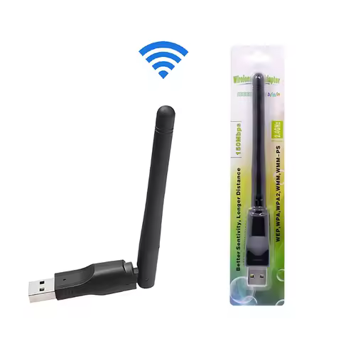 150Mbps WIFI Adapter Wireless Network Card RTL8188 USB WiFi Adapter LAN Wi-Fi Receiver Dongle Antenna 802.11B/g/n for PC Windows