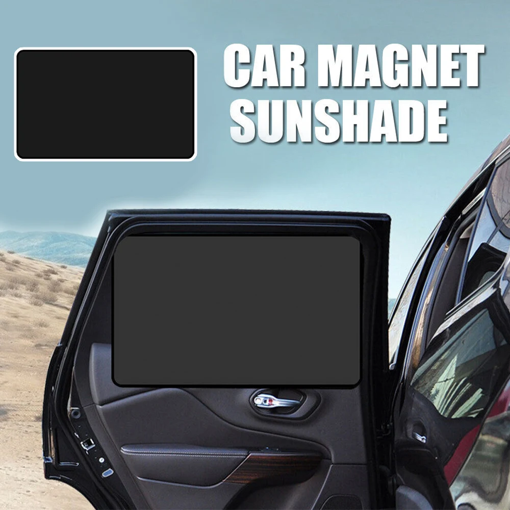 Magnets Car Sunshade Curtain Universal Side Window Shades Curtains For Car Front Rear Window Film Heat Insulation Sun Protection