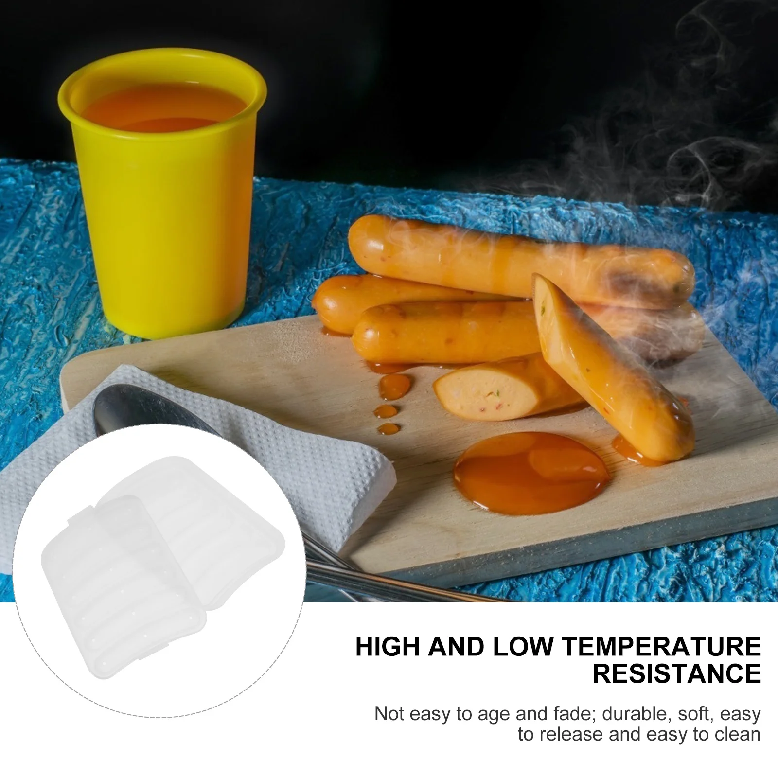 

1Pcs DIY Sausage Mold Silicone Hot Dog Making Tool Practical Safe Soft Easy to Clean for Fresh Meat Sausage Mold
