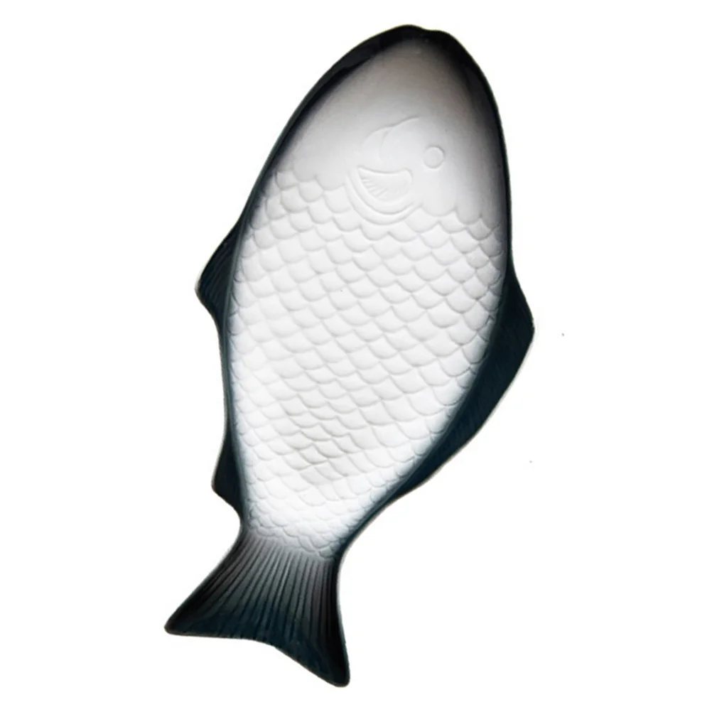 

Creative Ceramic Fish Shaped Dish Dark Inches Serving Platter for Home Party Family Restaurants Snack Storage Cake
