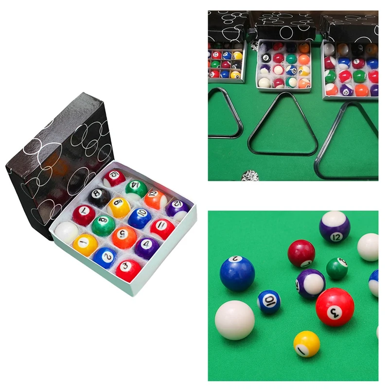 

Professional Children Billiards Table Balls Set Resin Small Pool Cue Balls Full Set 16 Pcs Mini Billiard Balls Set