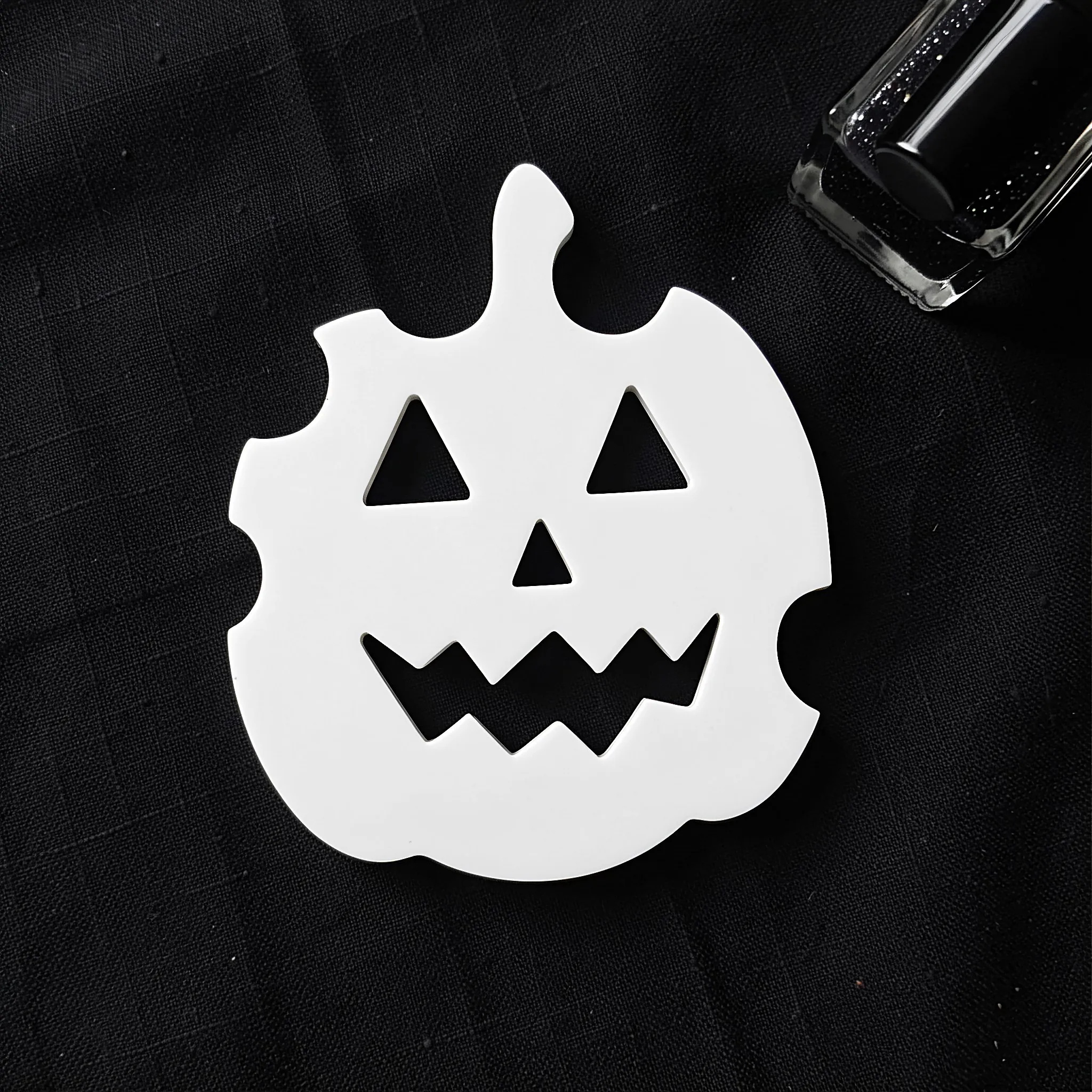 White Pumpkin Nail Display Stand Manicure Photo Props Nail Art Backdrop Board Social Media Fall Pumpkin Decorative Background
