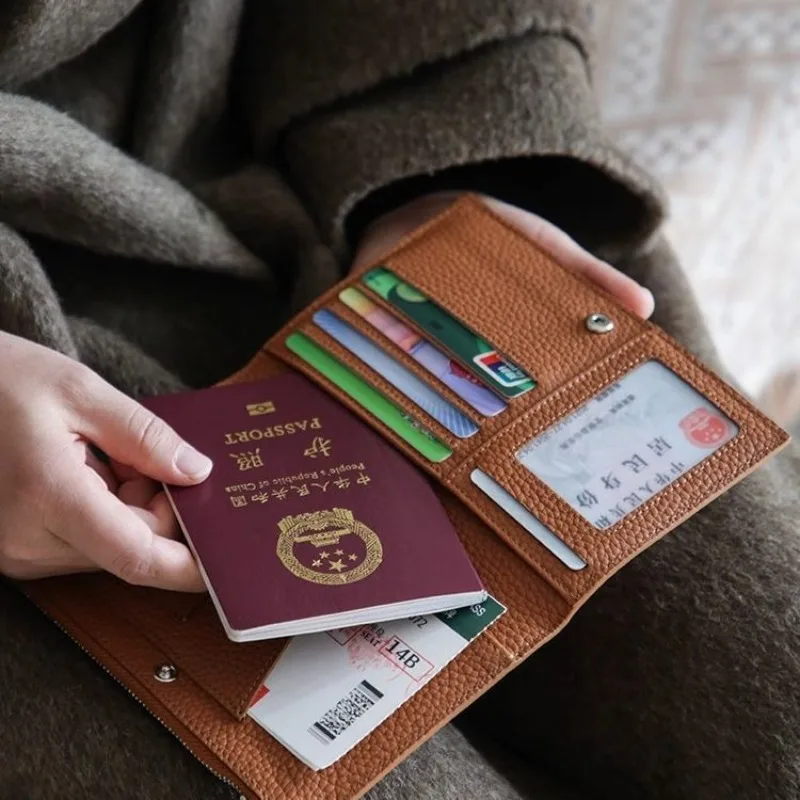 

Anti-Theft Passport Holder Wallets Premium Minimalist Document Wallet for Travel RFID-Blocking Passport Cover with Card Slots