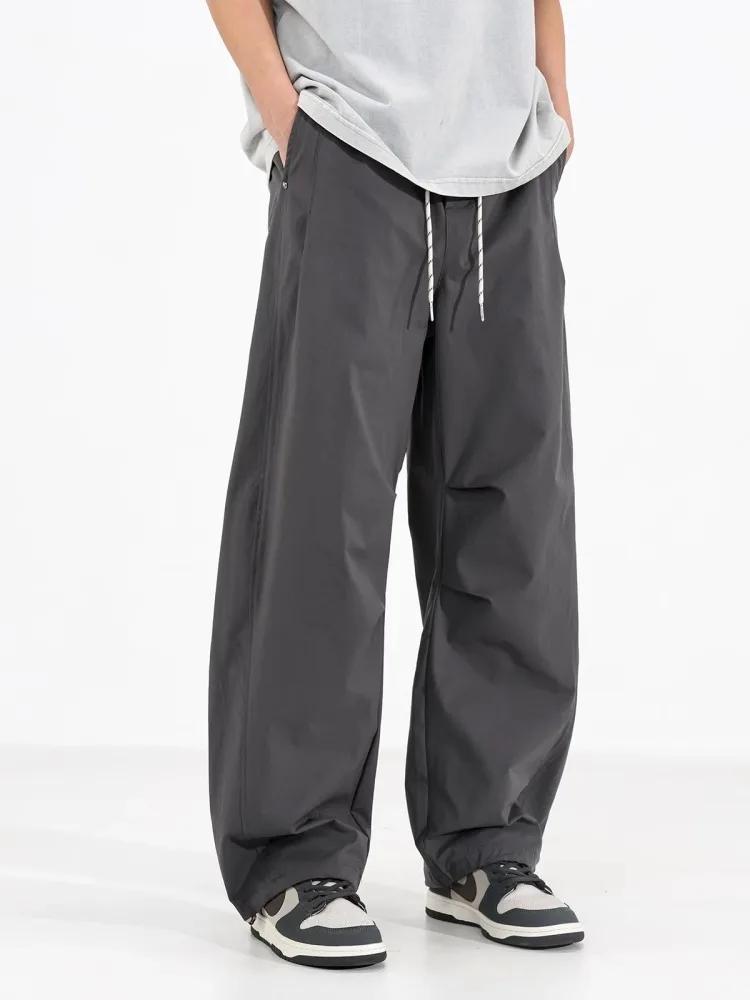 

Мужские летние тонкие американские ретро Cleanfit свободные широкие брюки с ножом длинные брюки спецодежда брюки десантника драпированные прямые брюки C...