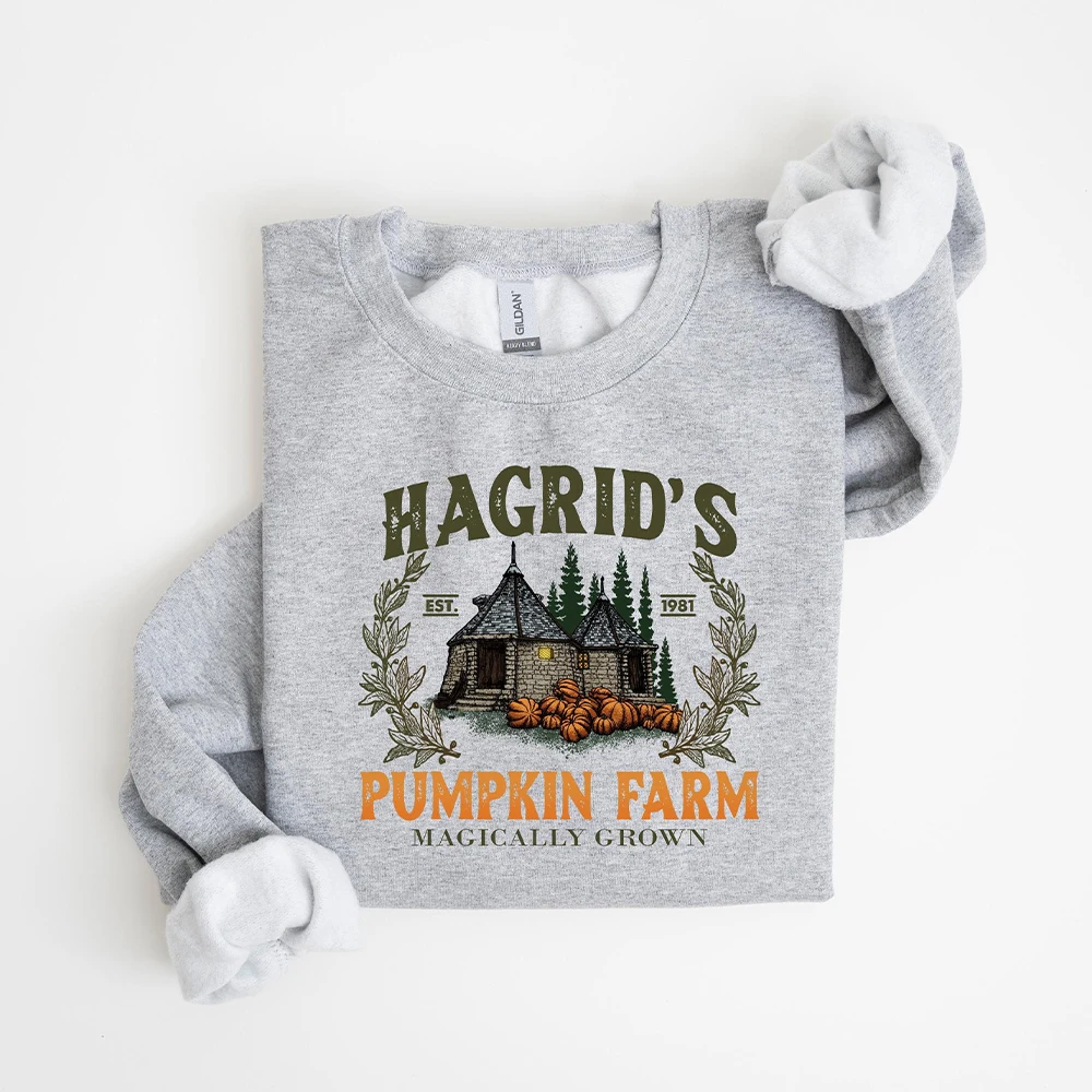 Unisex Top Pumpkin Farm Sweatshirt Thanksgiving 2024 Top Book Lover Gift Casual Fleece Sweatshirt Daily Apparel Y2K TopStretwear