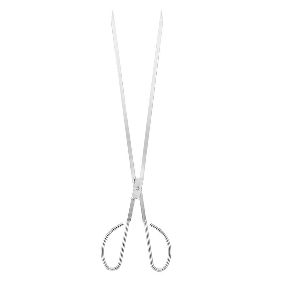 

Toothed Garbage Clip 60cm Stainless Steel Fireplace Tongs Log Grabber Outdoor Tools Household Accessories Long