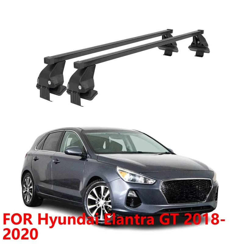 

Гладкие багажники на крышу, поперечины для Hyundai Elantra GT 2018-2020, черные, 2 шт.