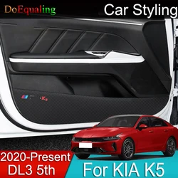 For Kia K5 DL3 5th 2020 2021 2022 Car Door Co-pilot Glove Box Anti-kick Mat Dirty-proof Pad Stickers Cover Trim Garnish