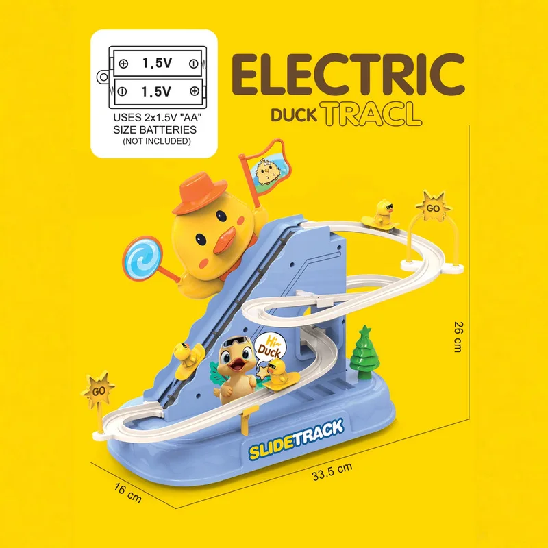 Ducks Stair Climbing Toys Flashing Lights And Music Duck Roller Coaster Track Escalator Toy Parent Child Interactive Games