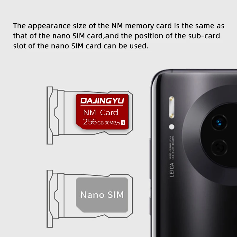 128/256GB Nano Memory Card for Huawei Mate40 Mate30/50 Mate 20X pro P40 P50 pro Series with SD USB Type-C Lexar Card Reader