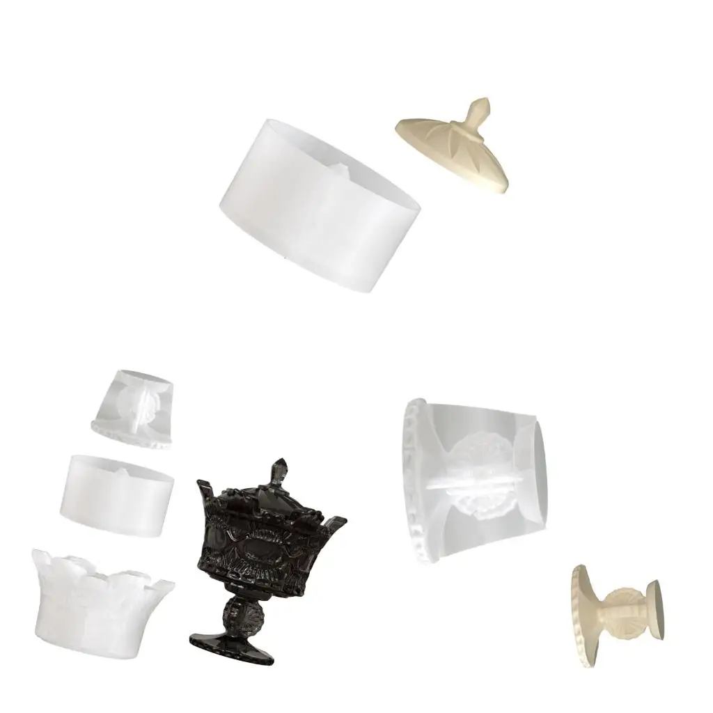 Silicone Storage Case Molds Vintage Crown Holders Molds for Creative Minds Storage Containers Project