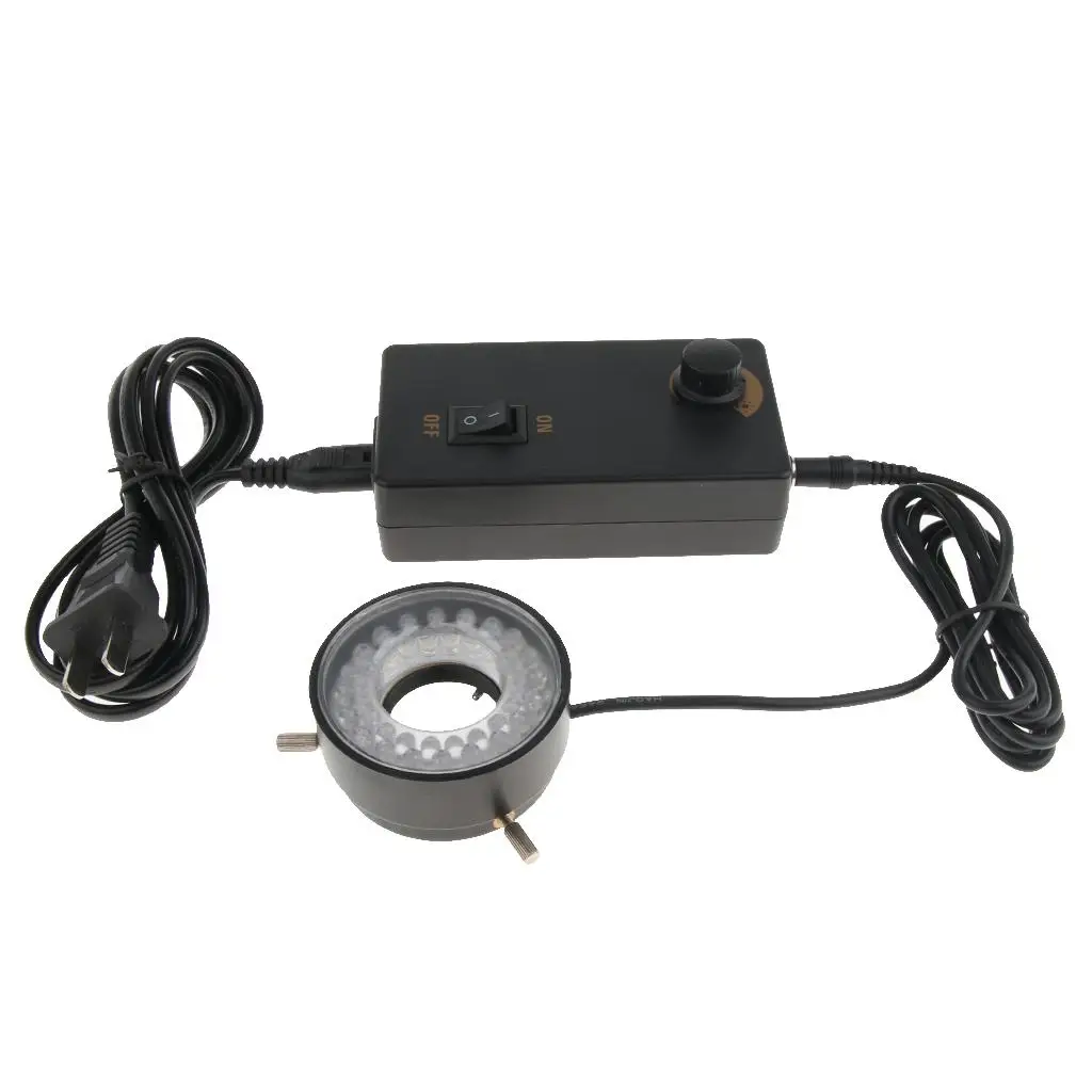 Microscope Ring Light Illuminator Lighting Kit 40 LED Lamp with Dimmer 30mm 4W