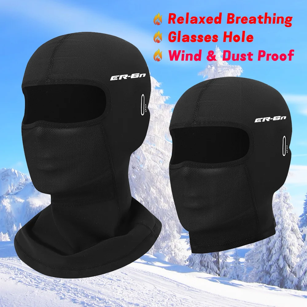 

For Kawasaki ER6F ER6N ER 6F 6N Warm Dust proof Balaclava Windproof Helmet Cap Full Face Mask Motorcycle Accessories