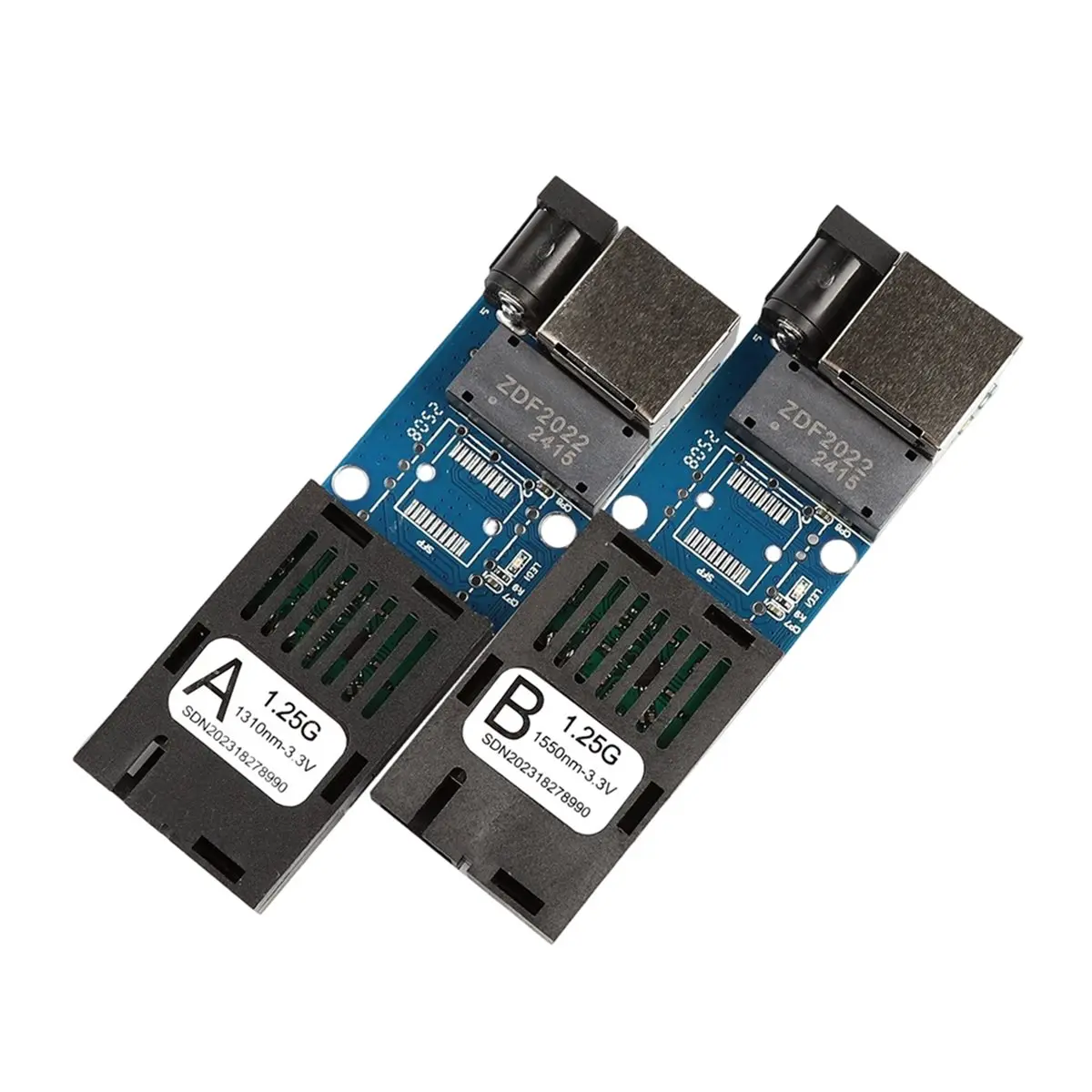 1.25G Gigabit Fiber Transceiver Module SC 1 Optical 1 RJ45 Port Fiber Transceiver Fiber Media Converter Module 1310nm