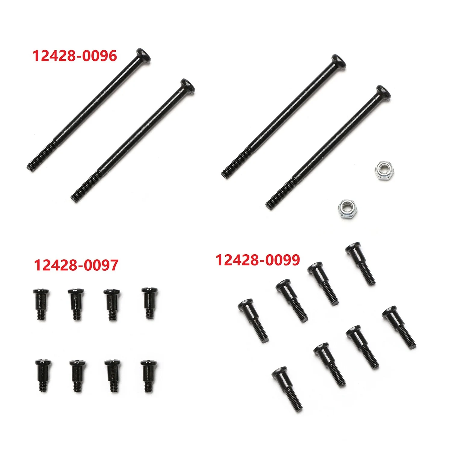 Vis à tête cylindrique pour voiture RC, pièces de rechange, 12428 M3, 12428-12428, B, 0099