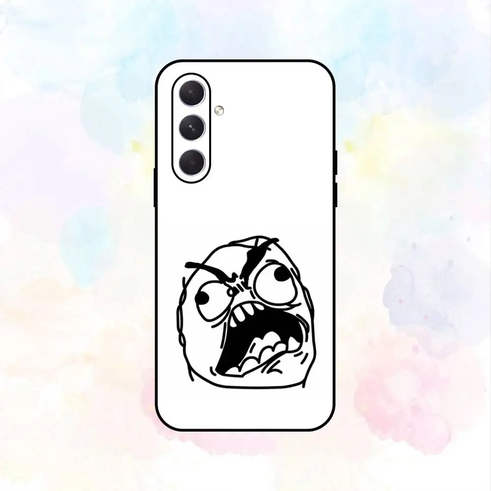 حافظة هاتف مضحكة من R-Rage C-Comics لهاتف سامسونج جالاكسي A73، A72، A71، A70، A53، A52، A51، غلاف أسود ناعم آخر