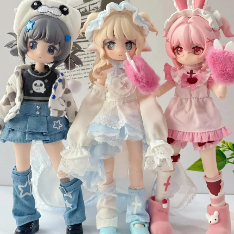 Genuine Freedom Advocates Electronic Cute Pet 1/12 Bjd Blind Box Kawaii Girl Action Figure Desktop Ornament Trendy Toy Girl Gift