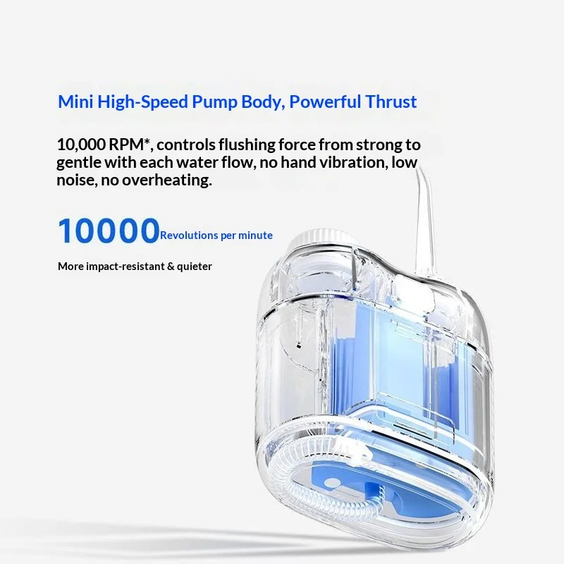 DOCO Electric Oral Irrigator Mini Portable Water Flosser 80ML Home Dental Teeth Pick Whitening Cleaner Waterpulse Tooth Cleaner view 5