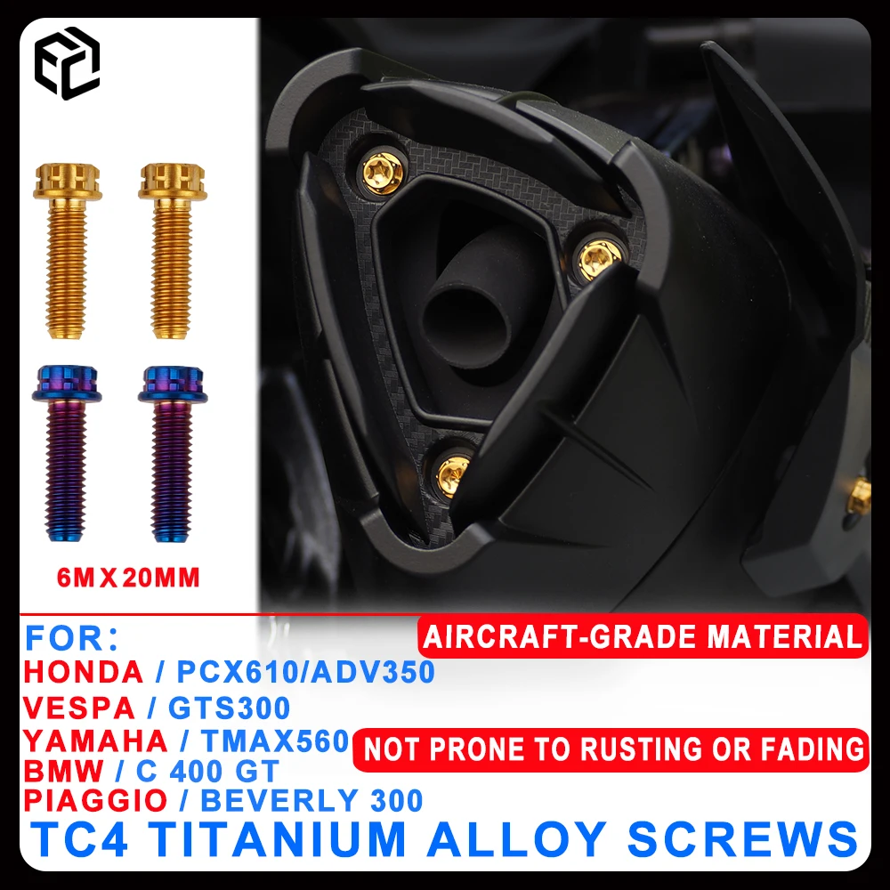 

M6x20 Motorcycle Exhaust Cover Screw Master Cylinder Bracket Screws For PCX160 / GST300 / C400GT / BEVERLY300 / TMAX560 /ADV350